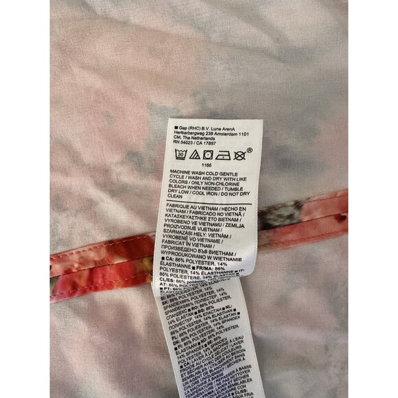 Athleta Refined Zephyr Womens Sleeveless Pink Floral Tank Top Side Slits Size XS - Picture 7 of 8